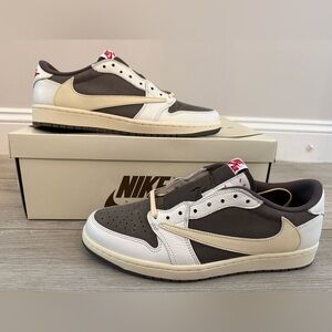Travis Scott Jordan 1 Retro Low Reverse Mocha DM7866-162 Sail Red Ridgerock 12